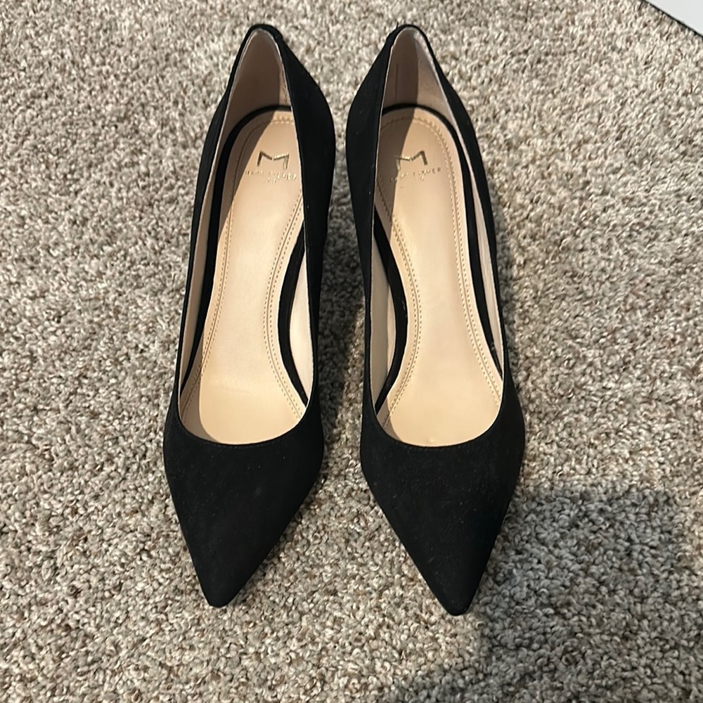 Marc Fisher Women's Black Suede Block Heel Pumps